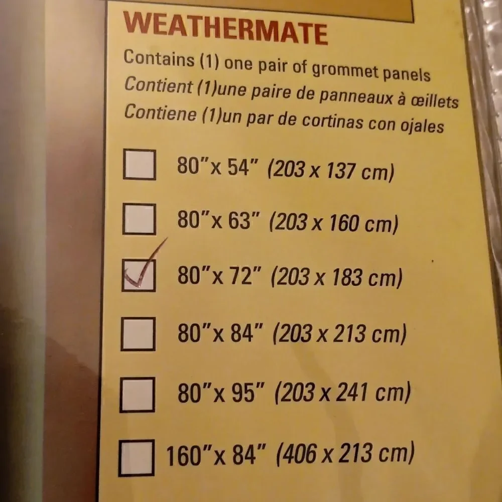 New Thermalogic/Weathermate Khaki Solid Grommet Top Panel Pair 80x72 New‎
